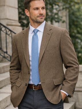 Ralph Lauren Pure New Wool Blazer – Brown Glen Check 40S